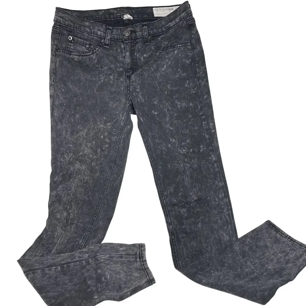 Rag & Bone Rosebowl black women's denim leggings jeans size 29/30